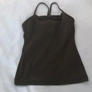 lulu Lemon thin racer back top in black